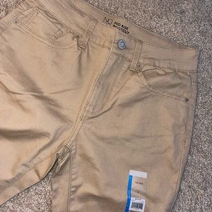 Mid rise bootcut khaki pants